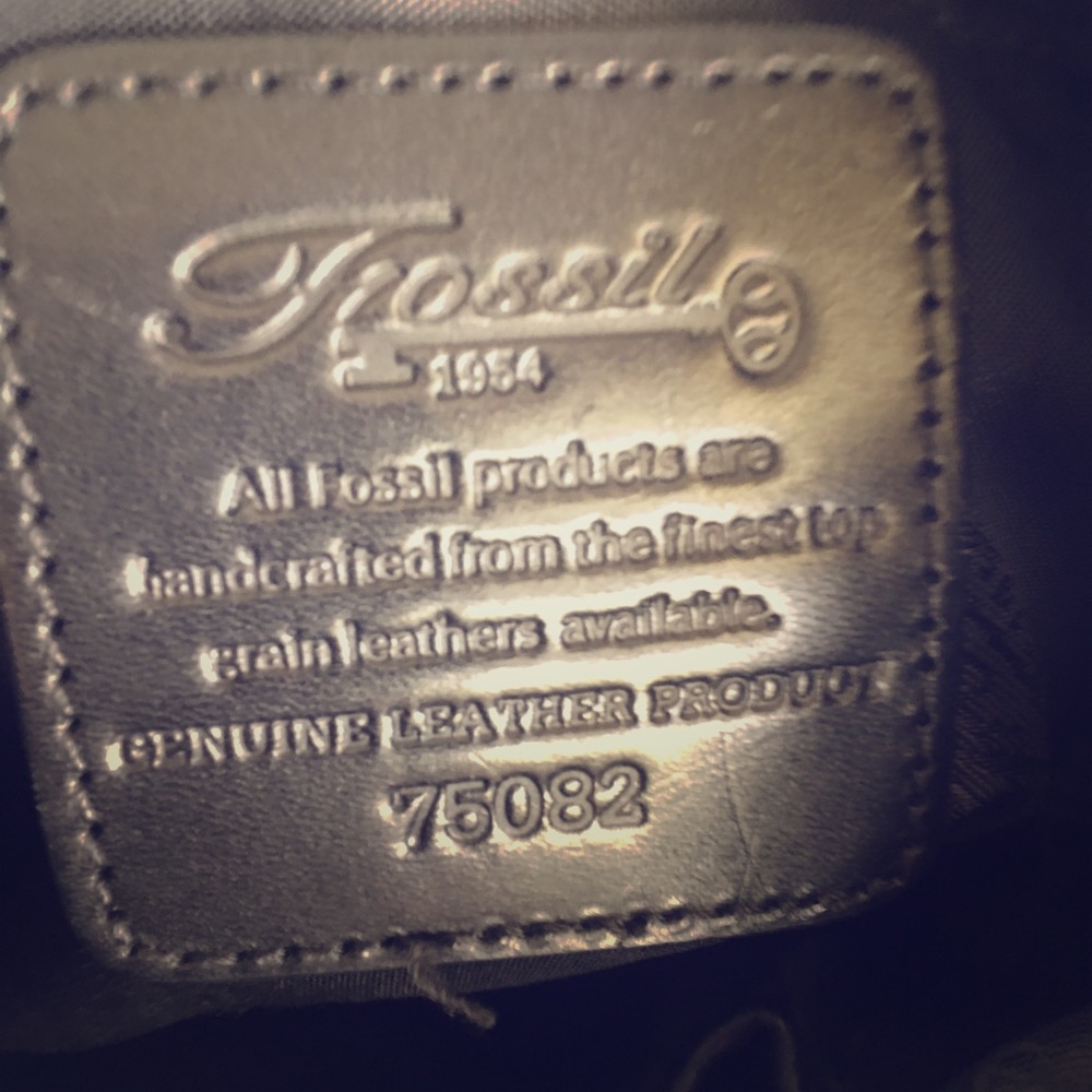 Authentic !!💕FOSSIL BAG BLACK LEATHER - Picture 3 of 6